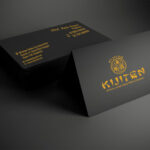 Premium Soft Touch Black Business Card with Foil Finish